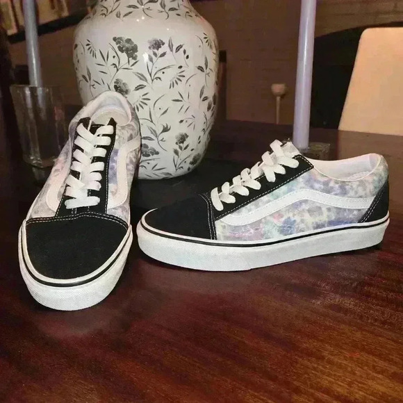 Vans Old Skool English Lavender Purple Blue Womens Size 7.5 Mens Size 6 - Picture 1 of 11